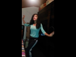 young beautiful turkish girl dances in cam
